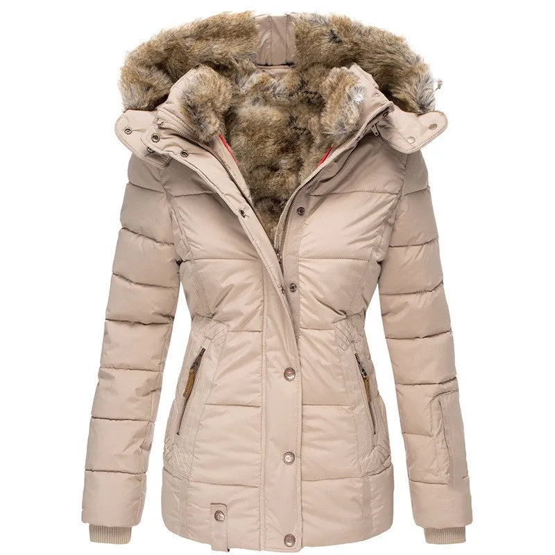 Parka Femme Imperméable – Capuche Fausse Fourrure Doublure Polaire | Chaud & Élégant Hiver