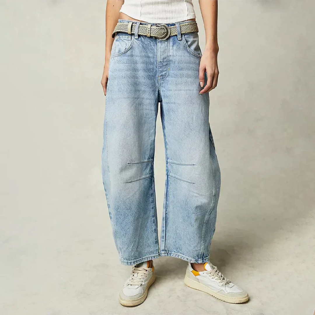 Maëlys | jean barrel femme taille haute à coupe ample
