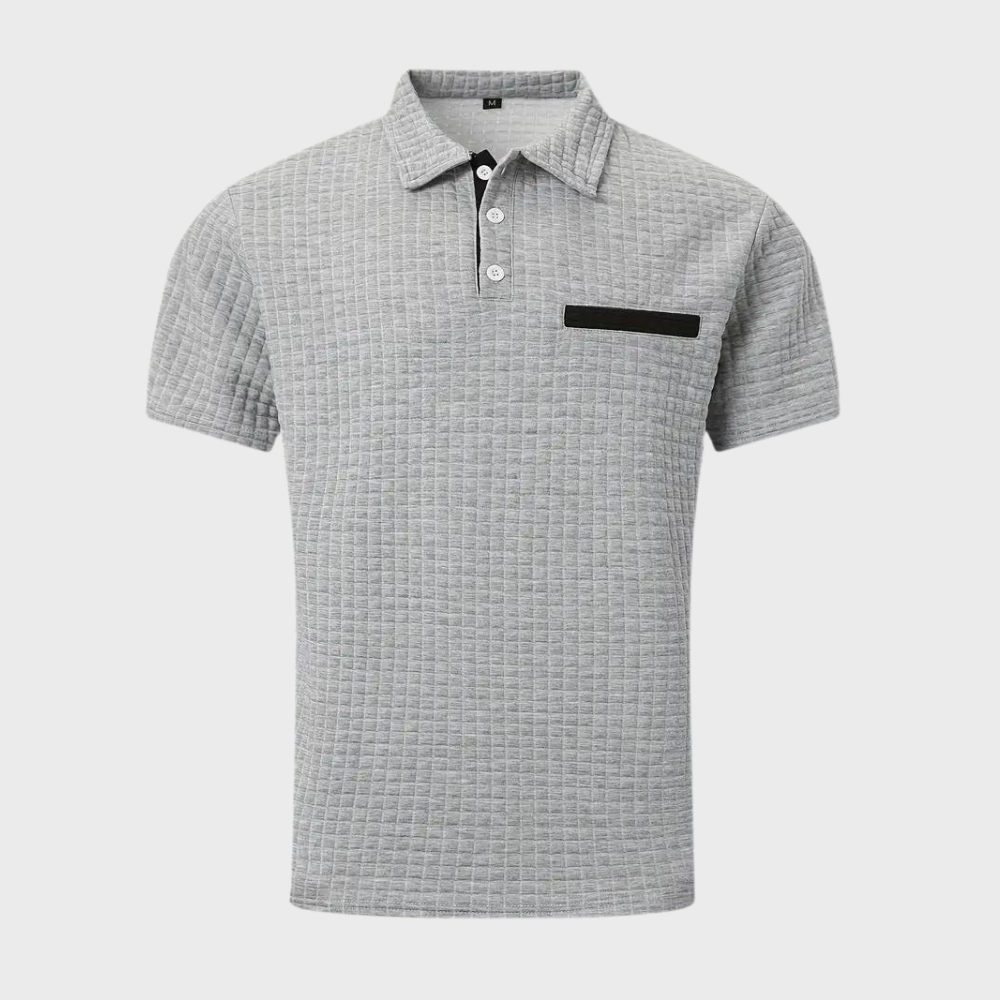 Polo Homme Texturé – Coupe Ajustée Détail Contrasté | Style Moderne & Casual Chic