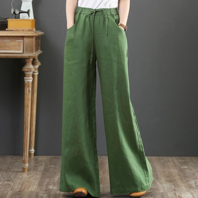 Solène | pantalon femme en lin à jambes extra larges