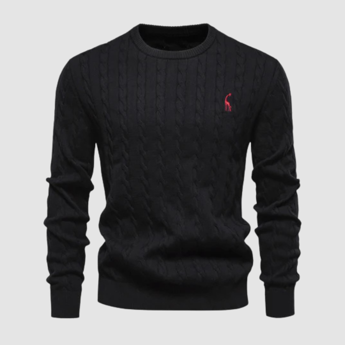 Pull Homme Maille Torsadée – Col Rond Style Polo Chaud | Élégance Casual Automne Hiver