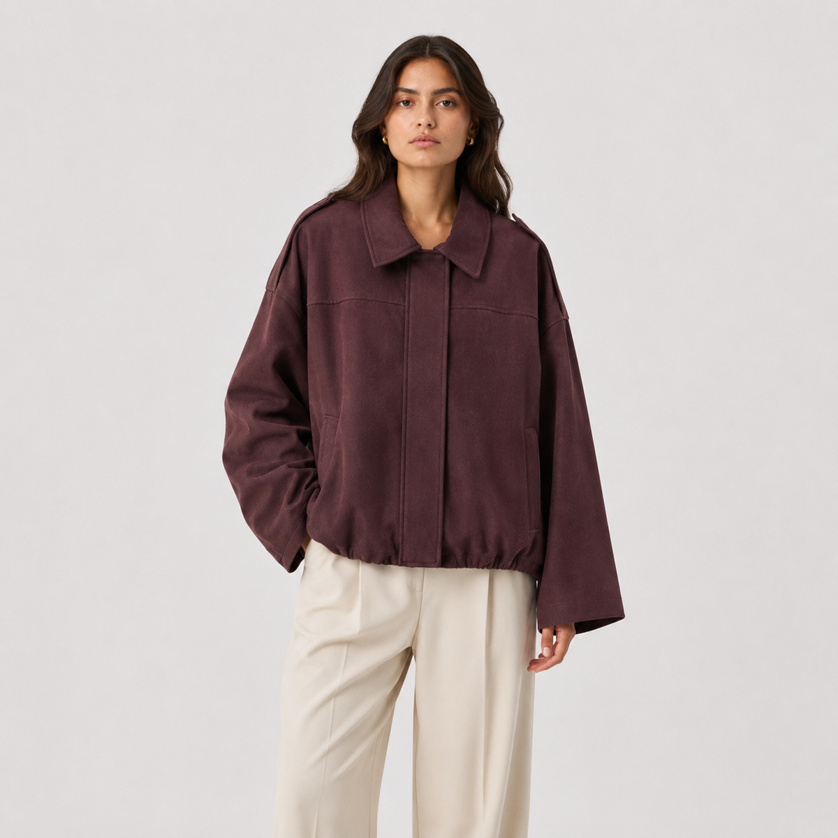 Veste Femme Suédine – Coupe Décontractée Style Casual Chic | Élégance Raffinée Automne Hiver