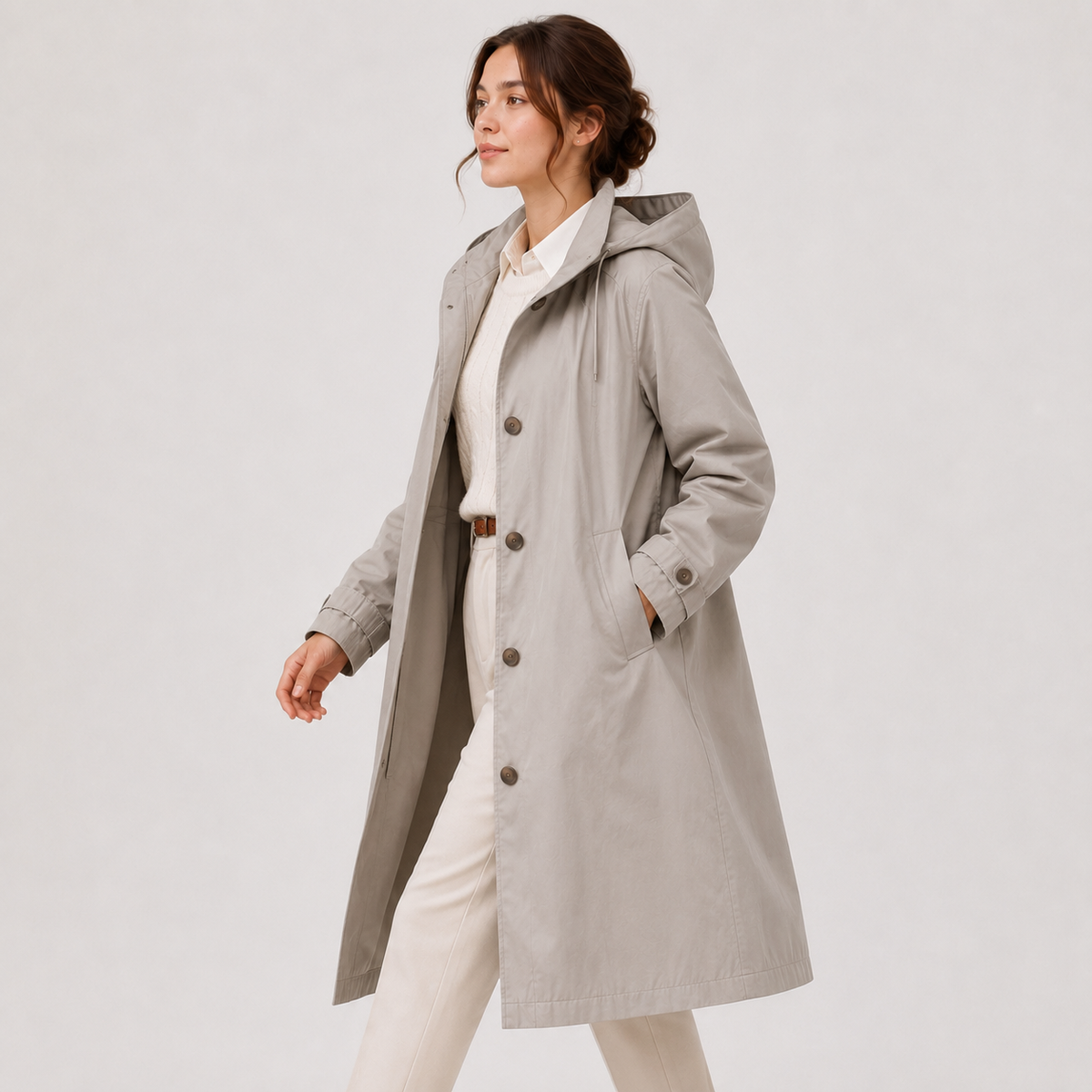 Coupe-Vent Femme Léger – Capuche Résistant à l'Eau | Style Moderne & Polyvalent Automne