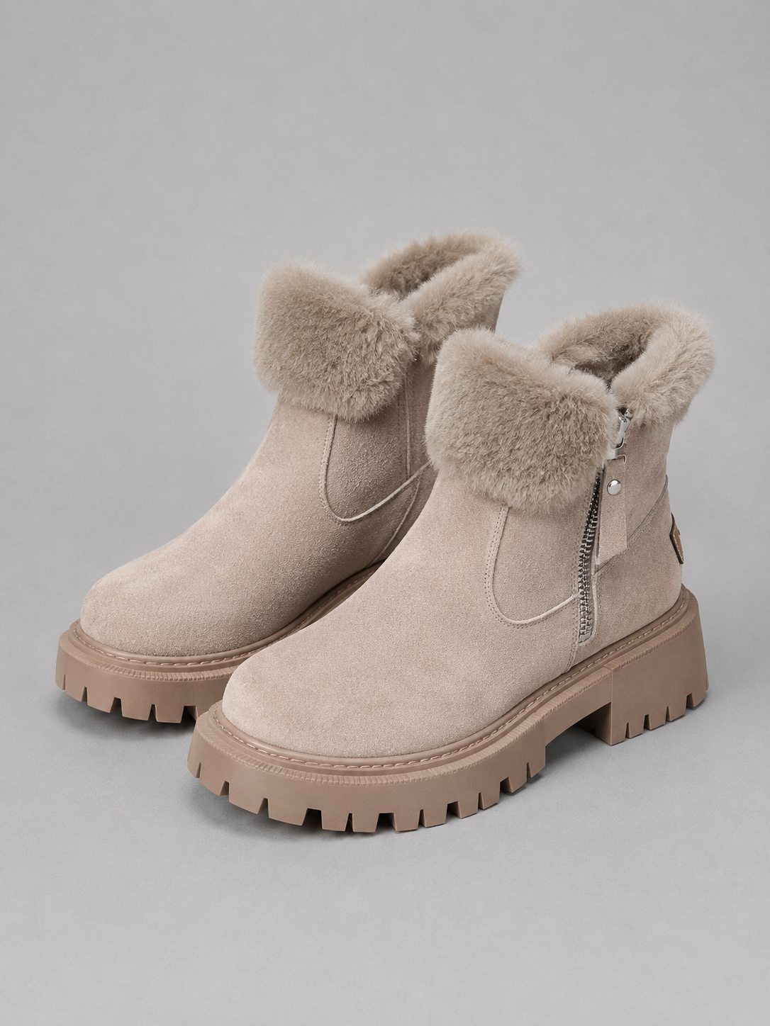 Bottines Femme Fourrées Lacets – Doublure Chaude Semelle Antidérapante | Confort Hiver