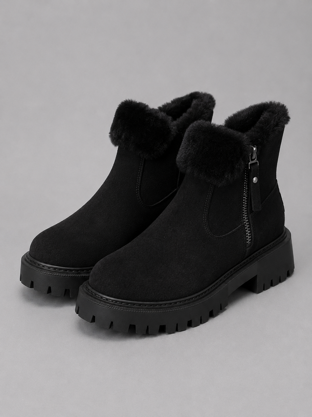 Bottines Femme Fourrées Lacets – Doublure Chaude Semelle Antidérapante | Confort Hiver