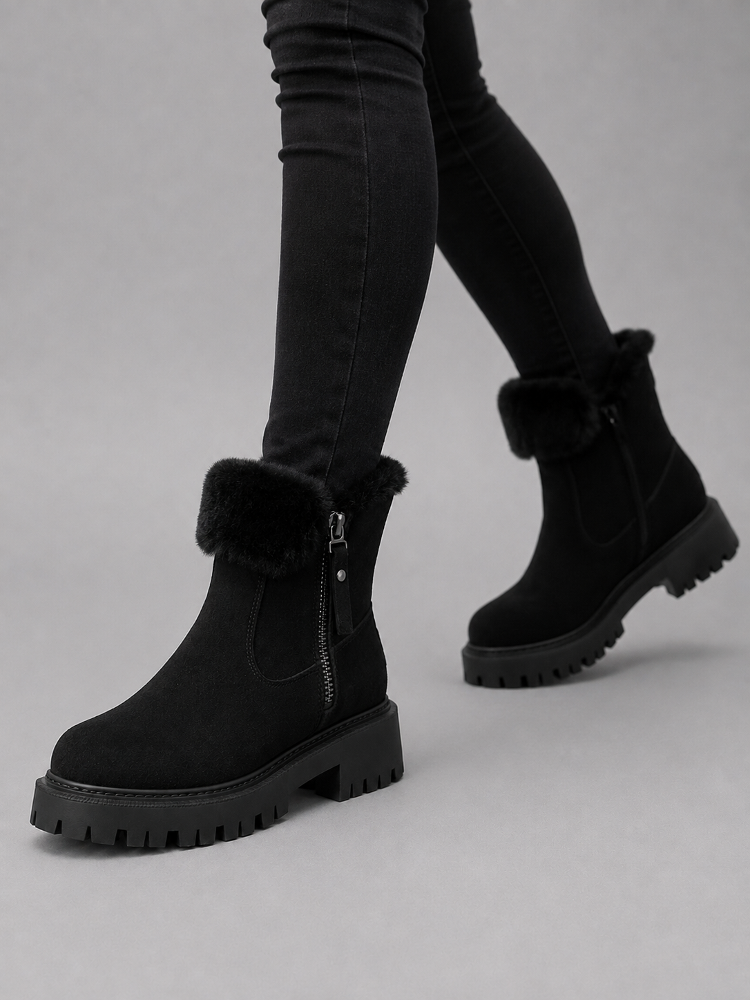 Bottines Femme Fourrées Lacets – Doublure Chaude Semelle Antidérapante | Confort Hiver