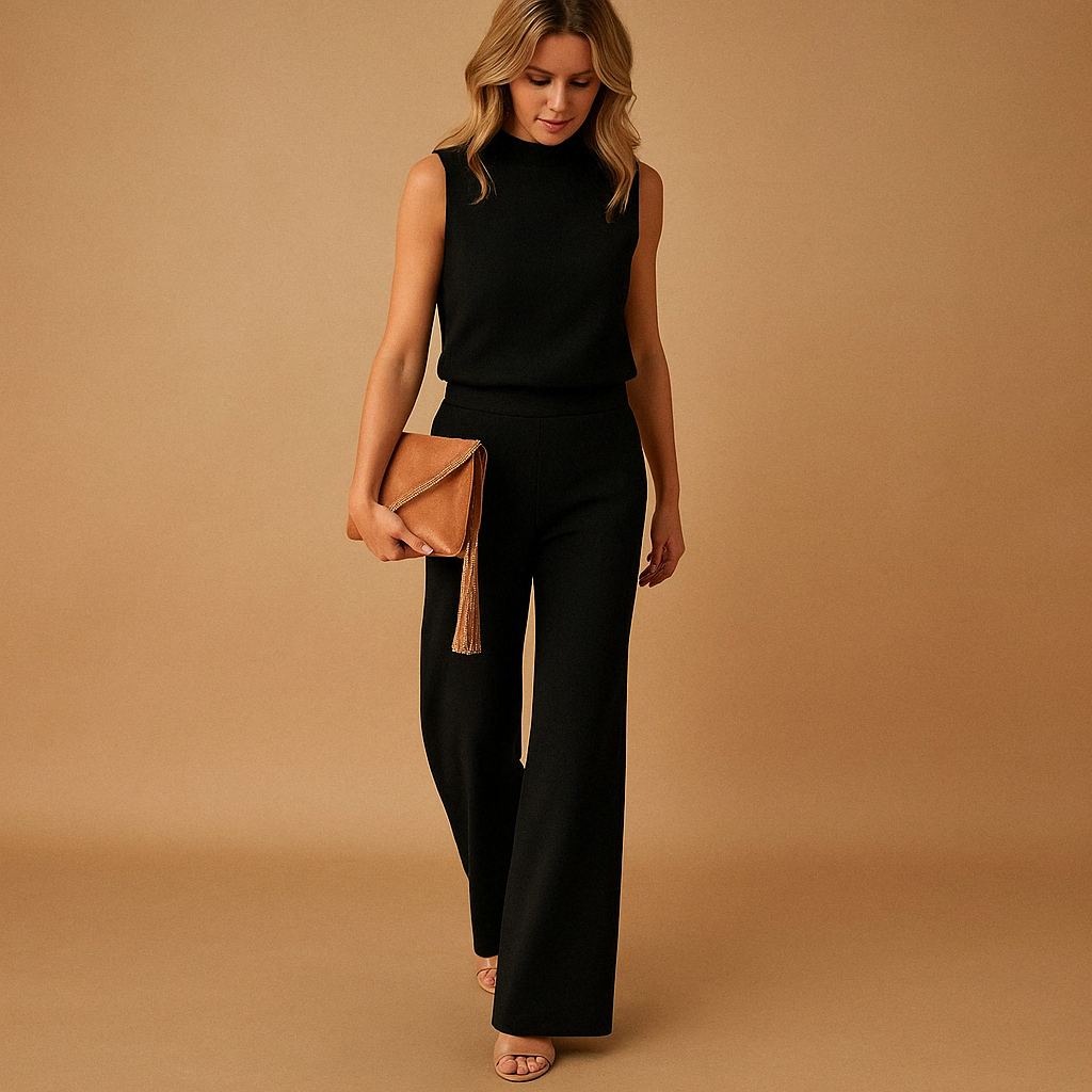Combinaison Femme Sans Manches – Jambes Larges Coupe Fluide | Élégance Chic Garanti