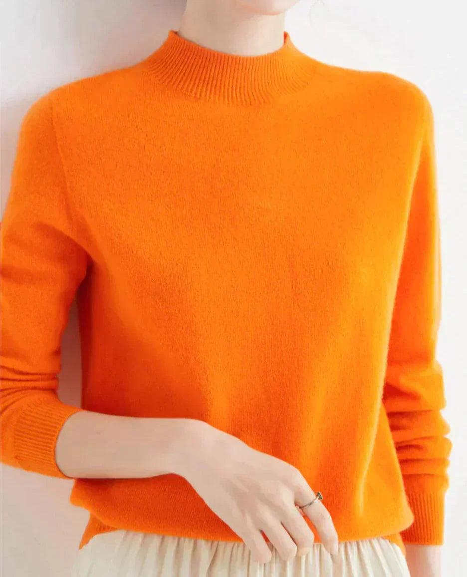 Pull Femme Cachemire – Manches Longues Doux & Luxueux | Style Élégant Automne Hiver