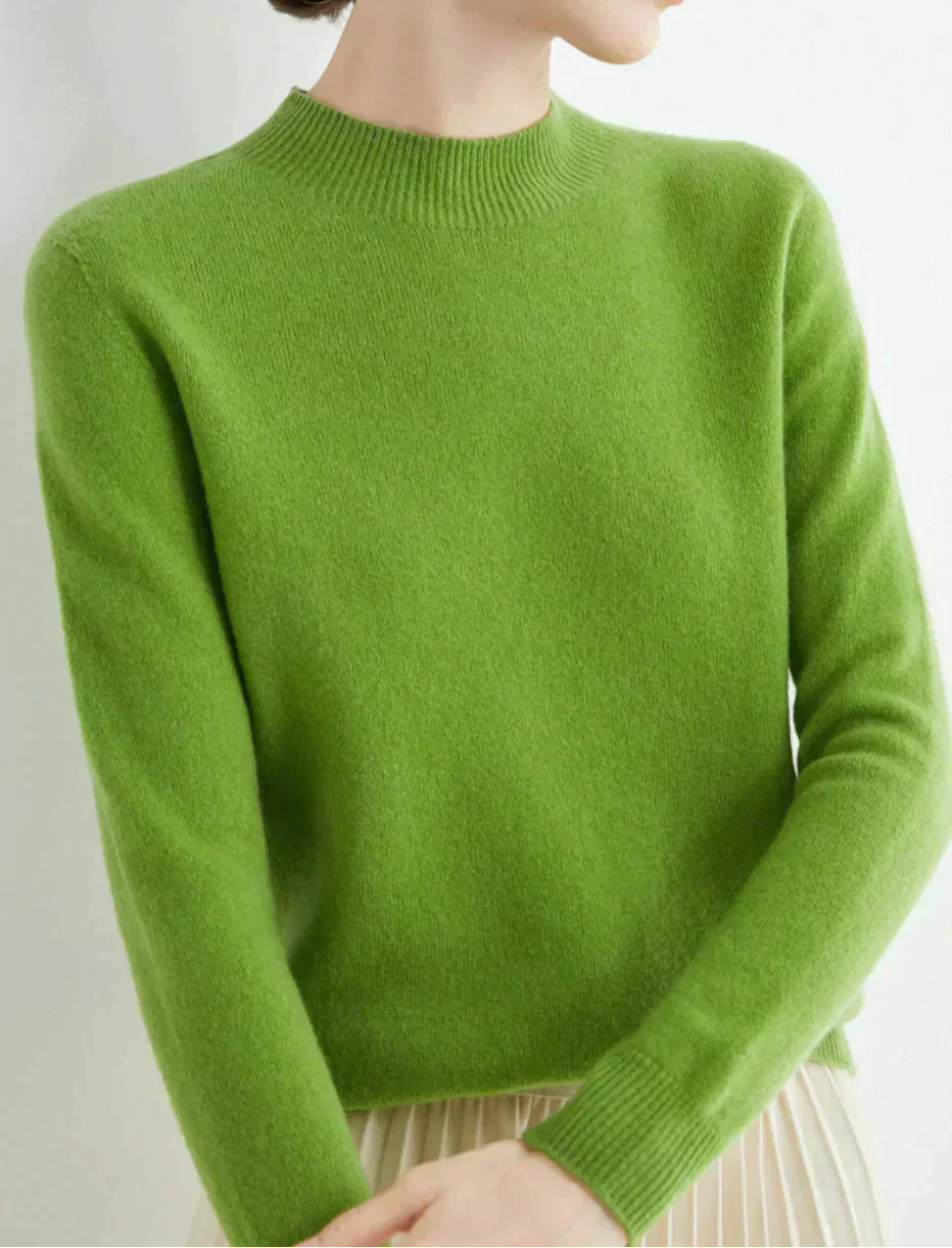 Pull Femme Cachemire – Manches Longues Doux & Luxueux | Style Élégant Automne Hiver