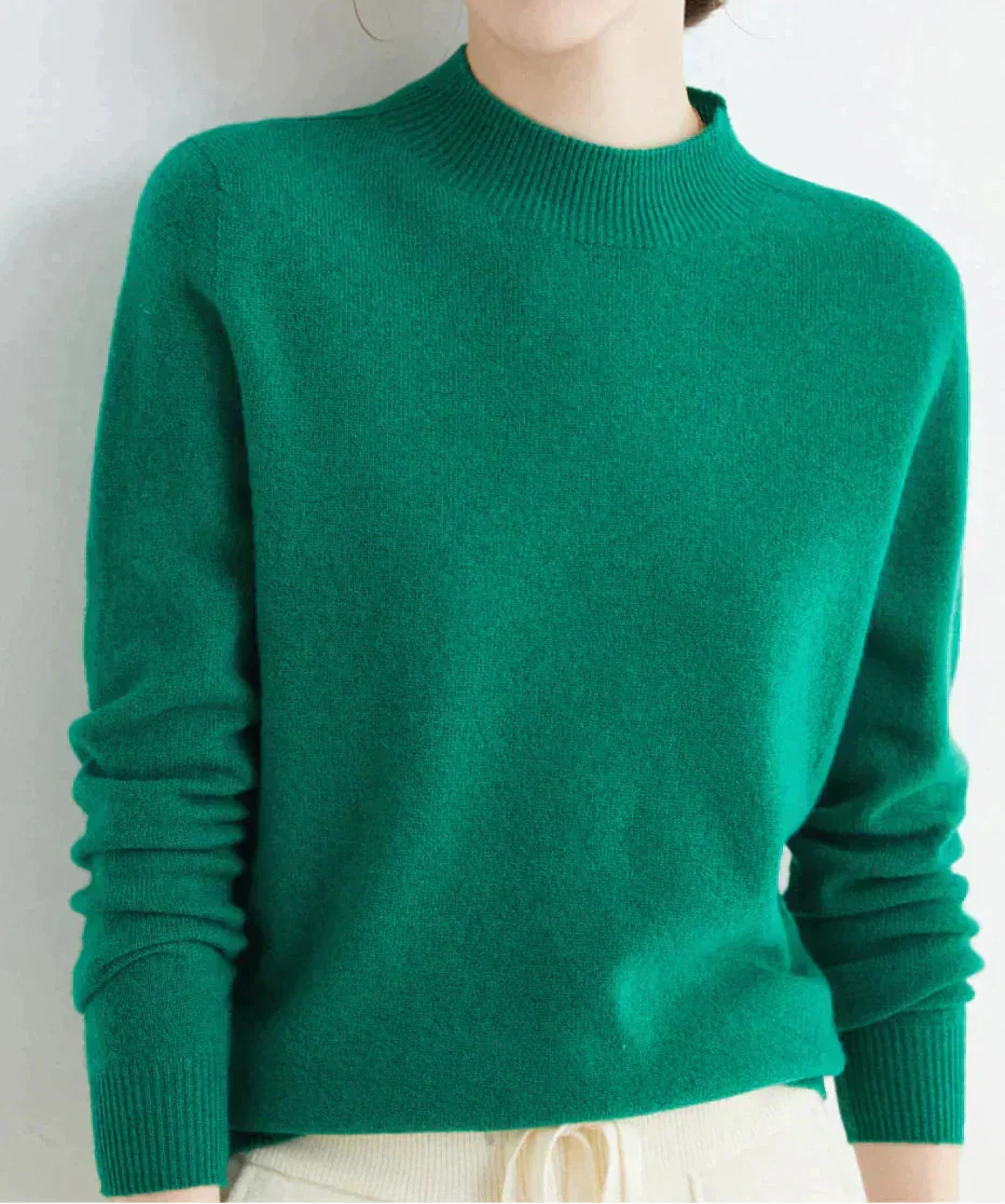 Pull Femme Cachemire – Manches Longues Doux & Luxueux | Style Élégant Automne Hiver