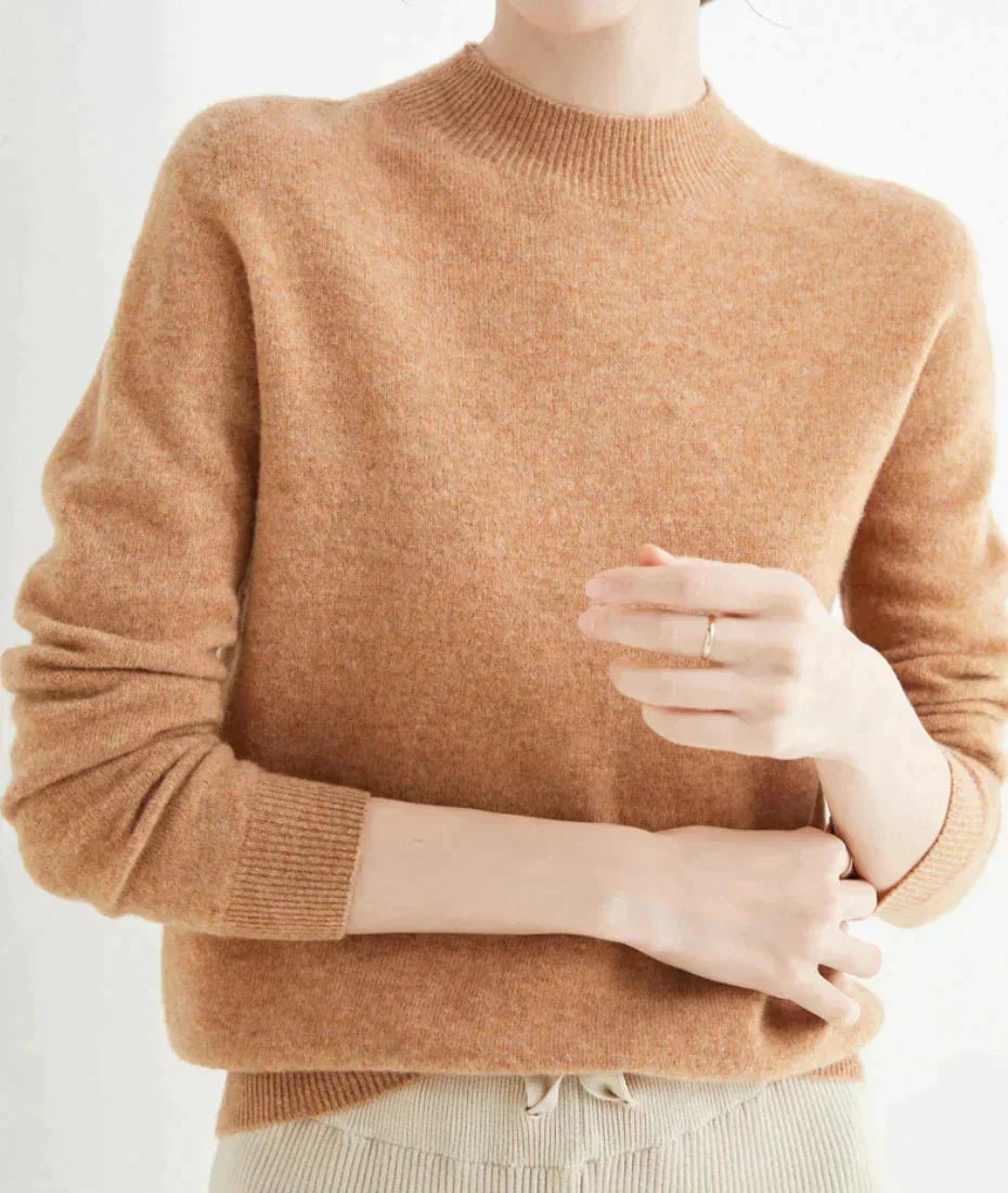 Pull Femme Cachemire – Manches Longues Doux & Luxueux | Style Élégant Automne Hiver