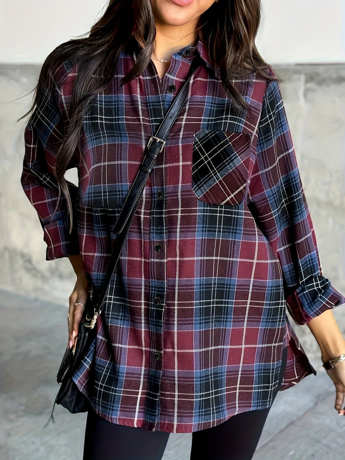 Veste Carreaux Femme Classique – Coupe Décontractée Intemporelle | Caroline Lumberjack Automne