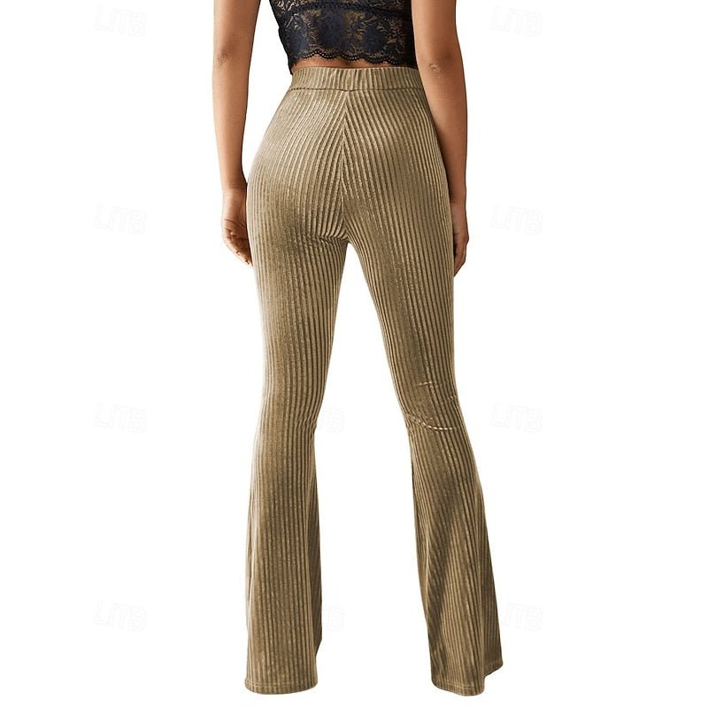 Pantalon Taille Haute Femme Vert Clair – Coupe Élégante Décontractée | Avani Pantalon