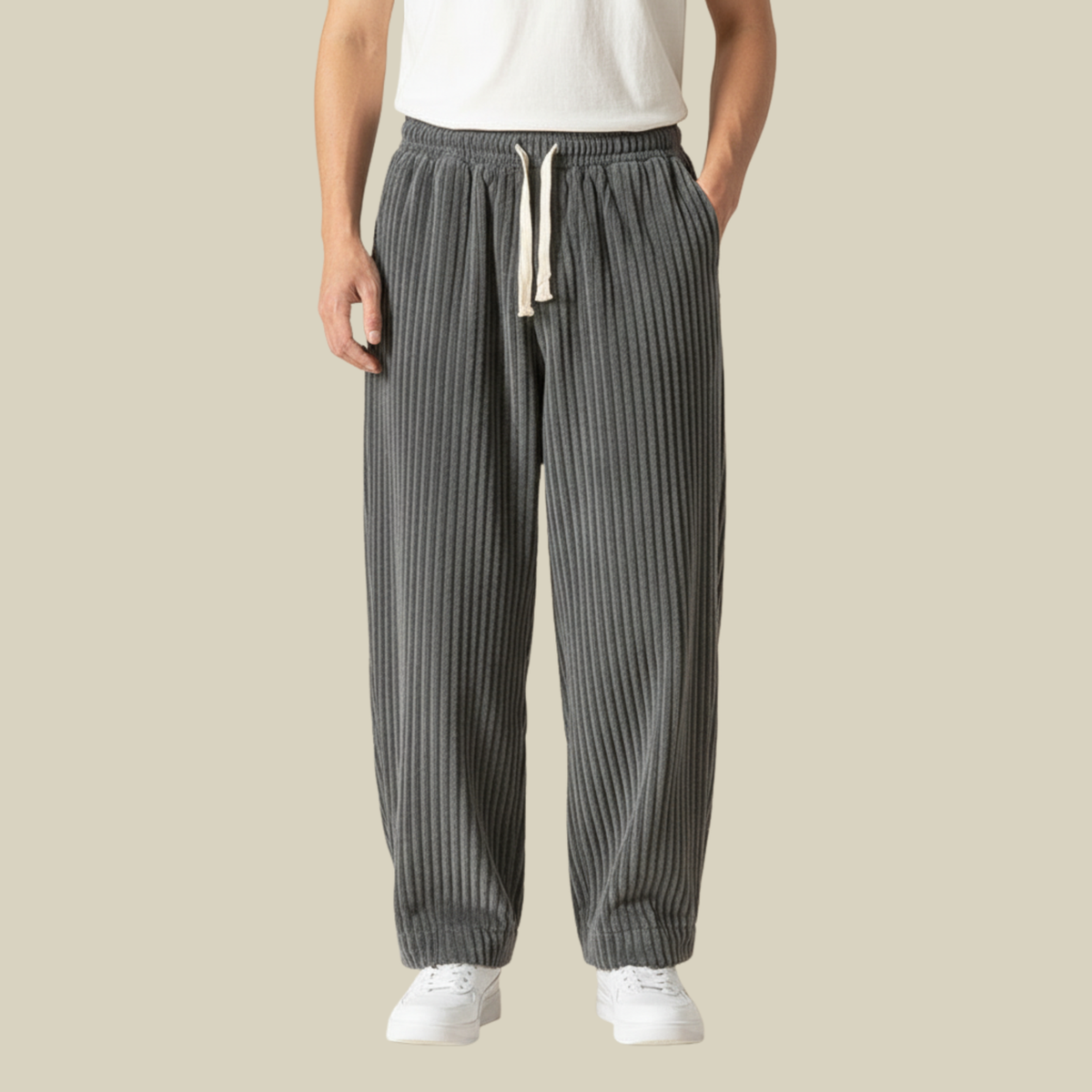 Pantalon Velours Côtelé Homme Taille Élastique – Coupe Confortable | Ryder Pantalon Casual