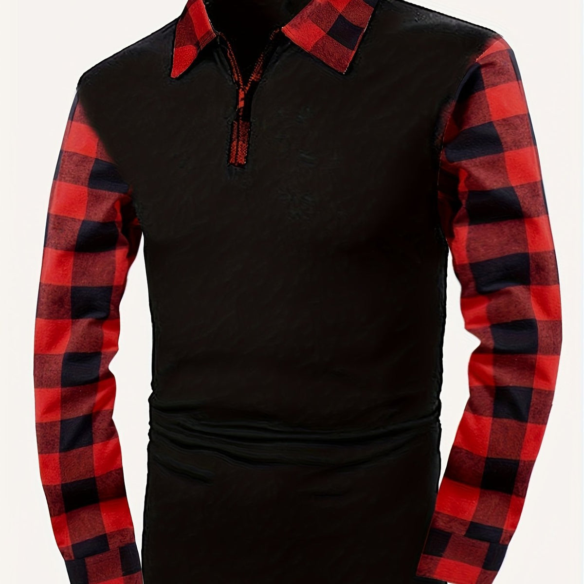 Veste Homme Demi-Zip Contrasté – Coupe Décontractée Légère | Adrian Lumberjack Automne