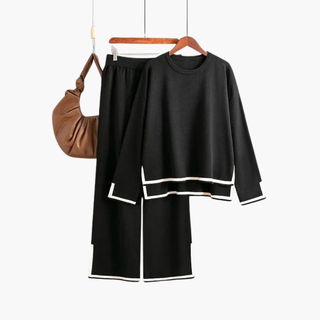 Ensemble Deux Pièces Femme Pull Maille Douce – Taille Unique Confortable | Adeline Hiver