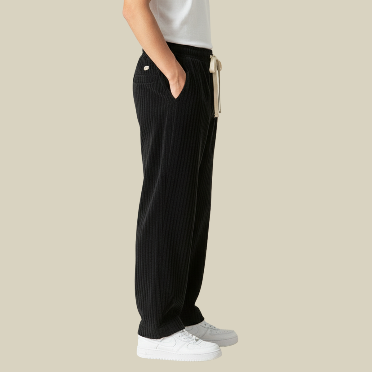 Pantalon Velours Côtelé Homme Taille Élastique – Coupe Confortable | Ryder Pantalon Casual