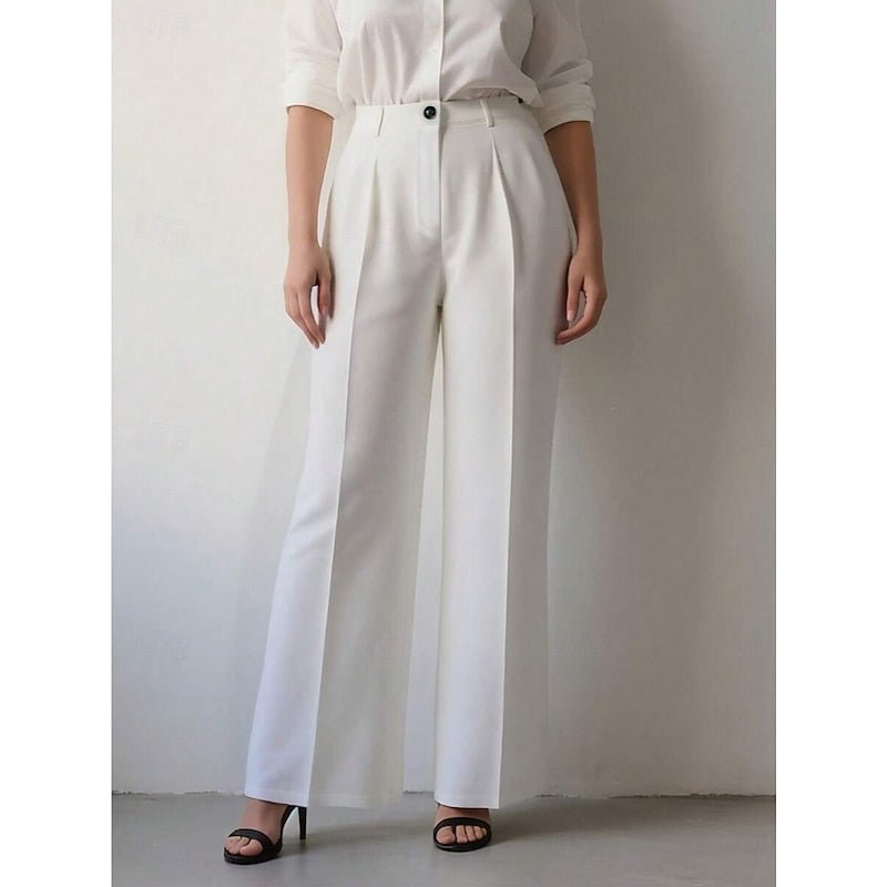 Alaina | Elegant High-Waist Tailored Trousers