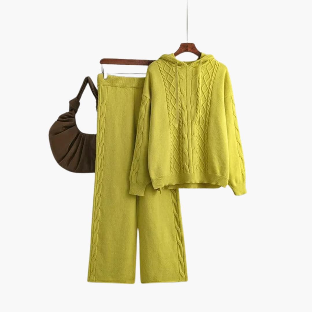 Ensemble Hoodie Oversize & Pantalon Large Femme – Maille Douce Taille Unique | Natalie Hiver