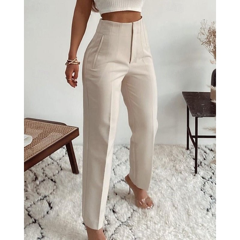 Pantalon Tailleur Femme Taille Haute – Coupe Ajustée Élégante | Nora Pantalon Bureau