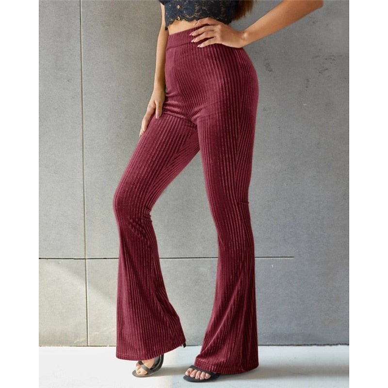 Pantalon Taille Haute Femme Vert Clair – Coupe Élégante Décontractée | Avani Pantalon