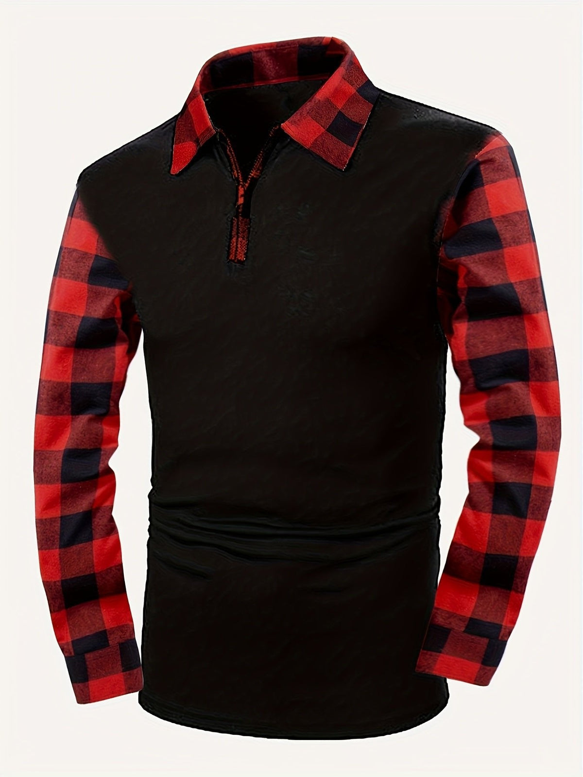 Veste Homme Demi-Zip Contrasté – Coupe Décontractée Légère | Adrian Lumberjack Automne