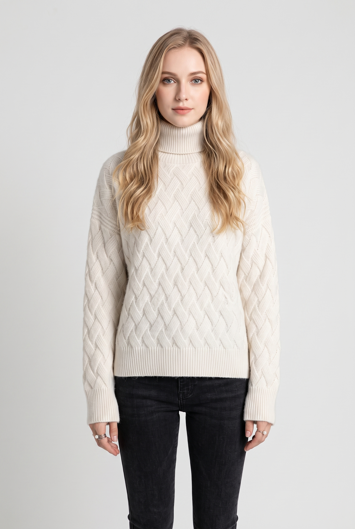 Beige staand