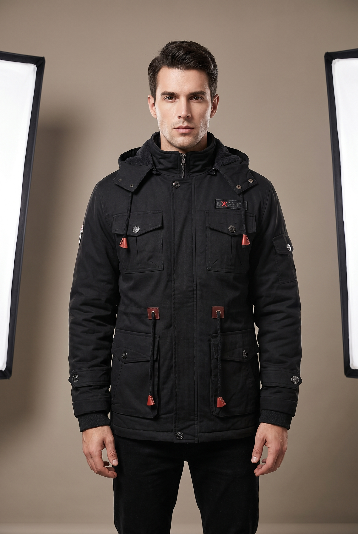 Veste Homme Imperméable – Doublure Polaire Chaude Fermeture Zippée | Style Moderne Hiver