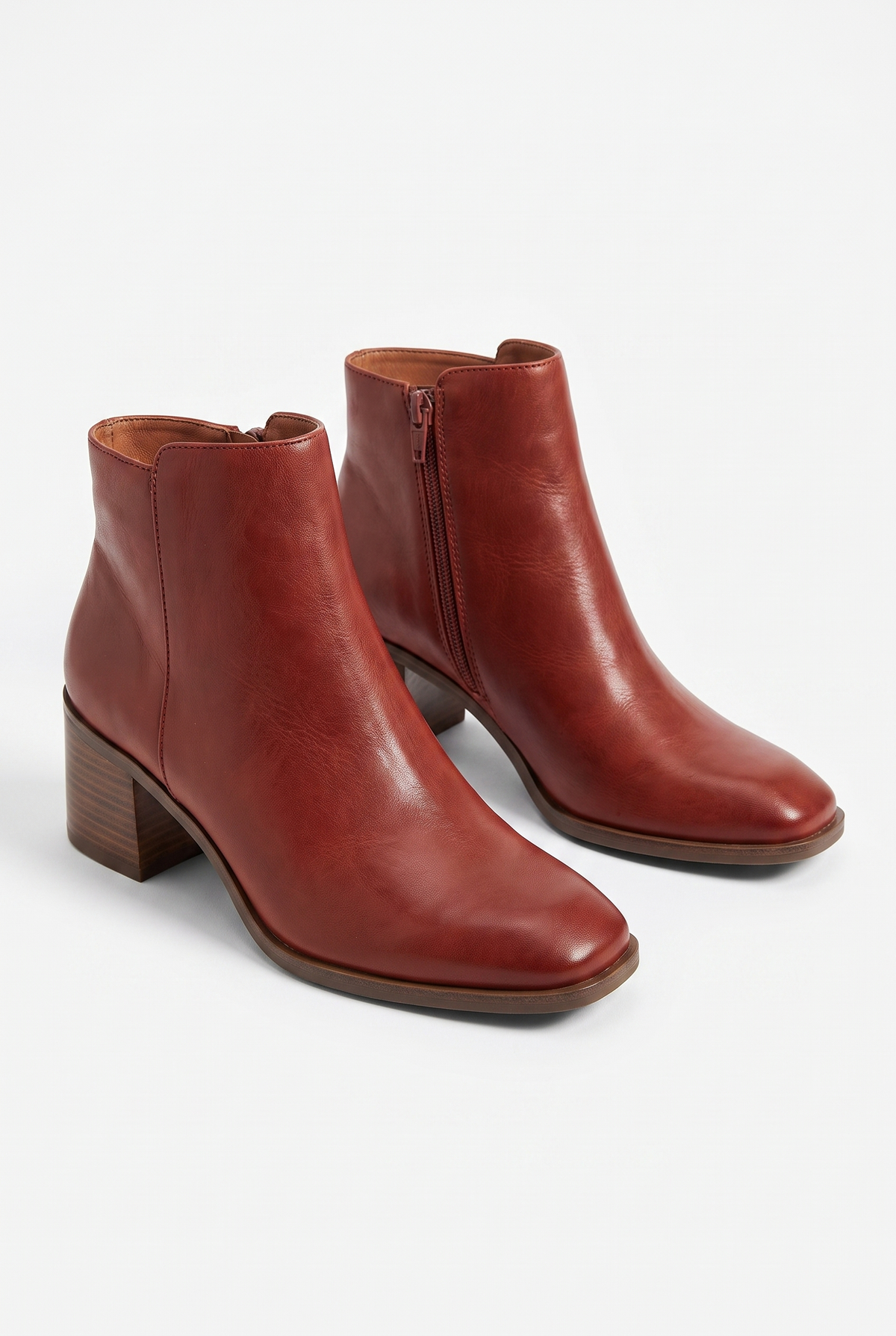 Bottines Femme Talon Bloc – Tige Aspect Cuir Bout Carré | Élégance & Confort Automne Hiver