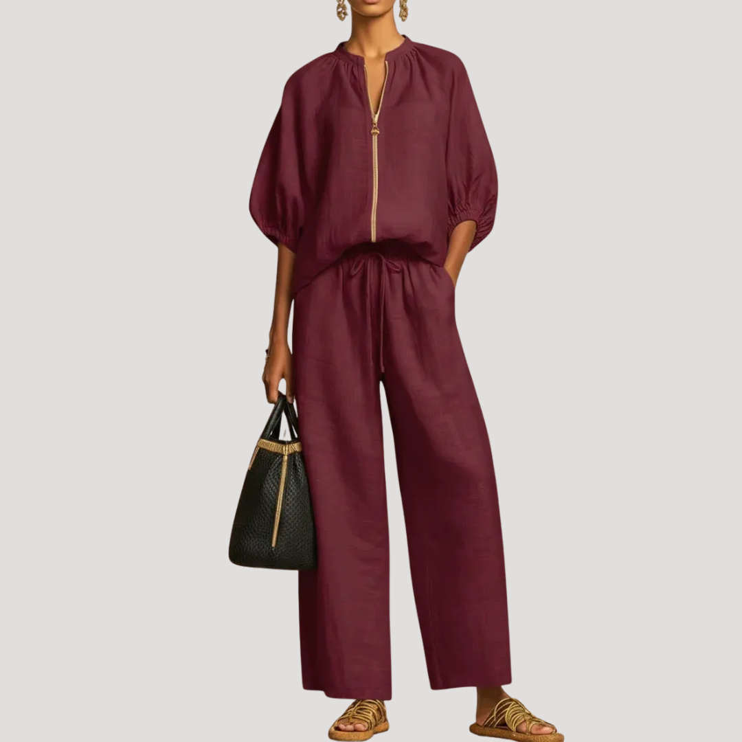 Ensemble Deux Pièces Femme Grande Taille – Haut & Pantalon Fluide | Confort & Élégance XS-5XL