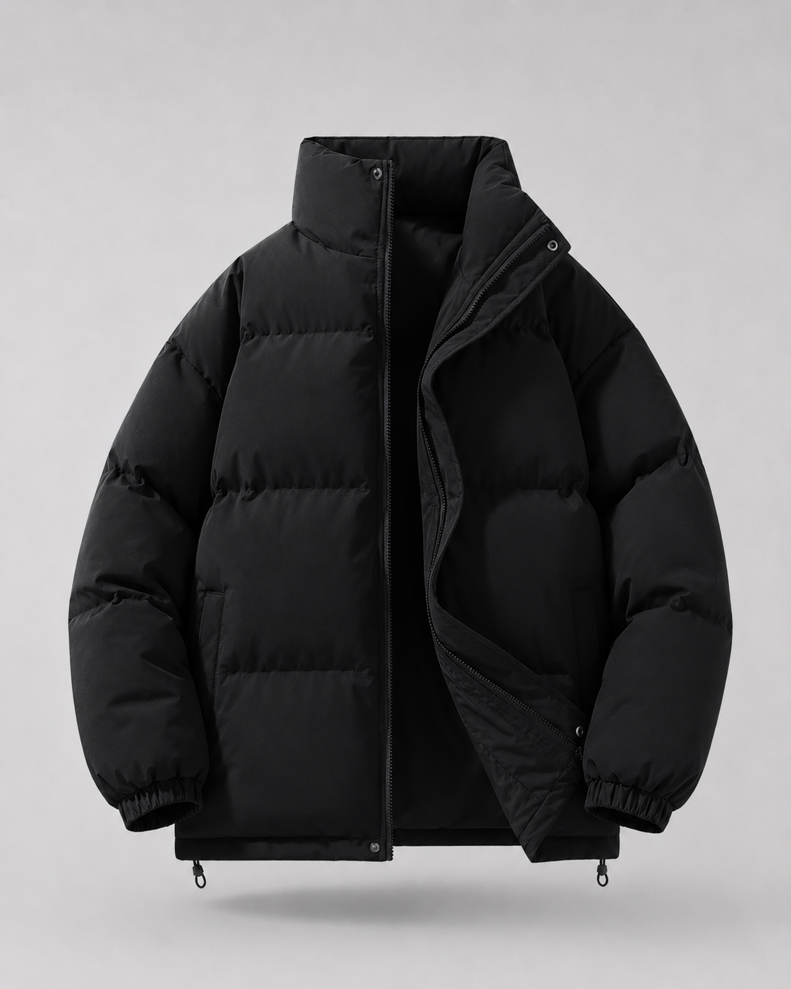 Doudoune Homme Oversize Col Droit – Rembourrage Chaud Imperméable | Style Urbain Hiver