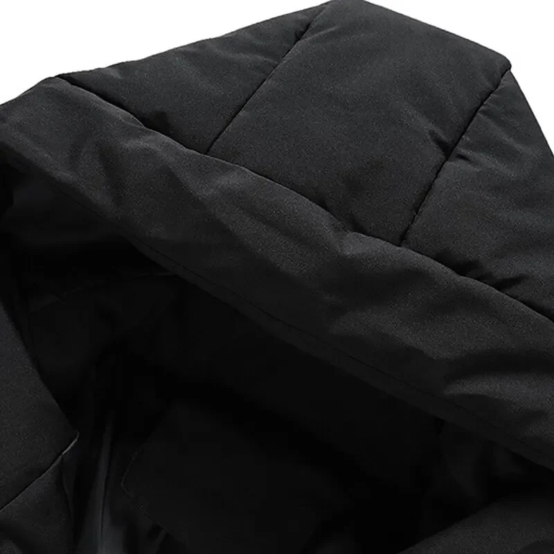 Doudoune Homme à Capuche Matelassée Zippée – Rembourrage Chaud | Hiver Confortable