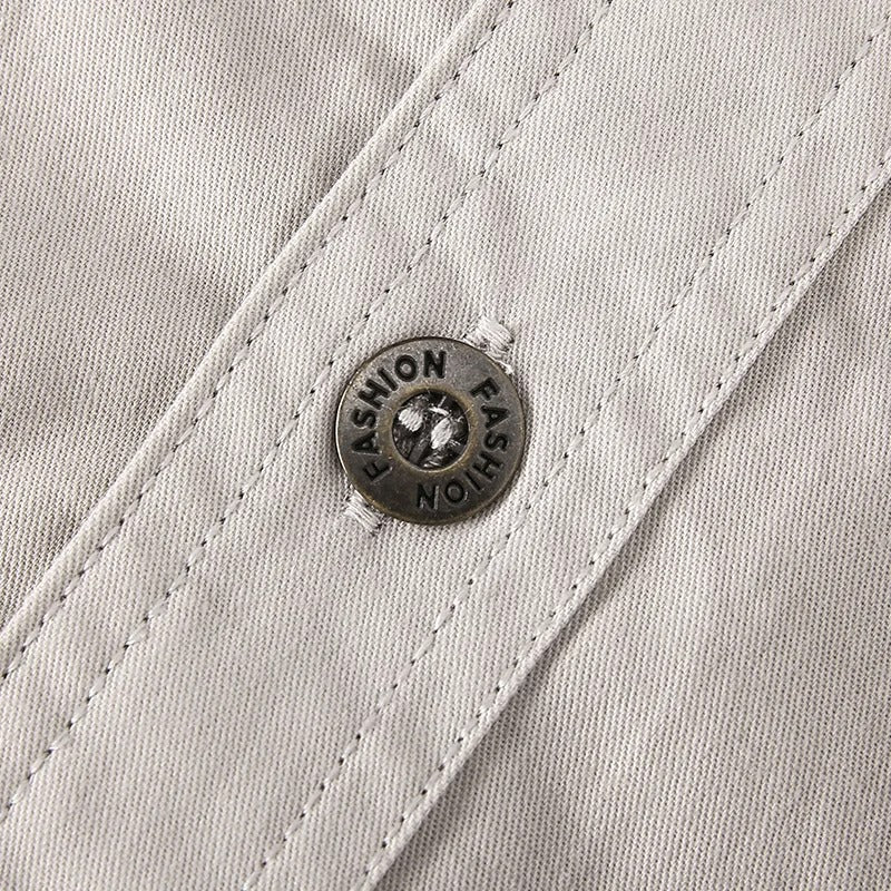 Chemise Homme Manches Longues Boutons – Poches Poitrine Coupe Regular | Casual & Fonctionnel
