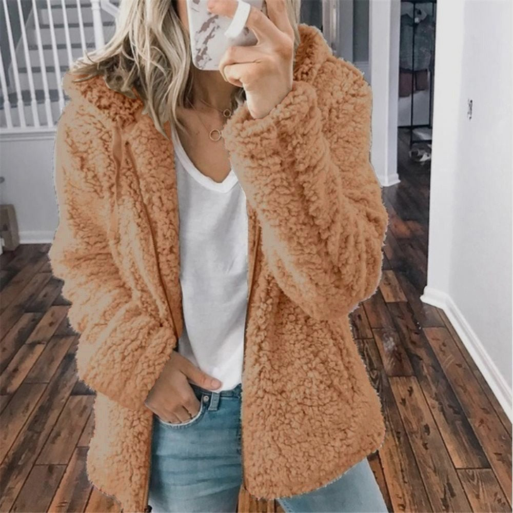 Veste Polaire Femme à Capuche – Doublure Chaude Zippée | Confort Automne Hiver