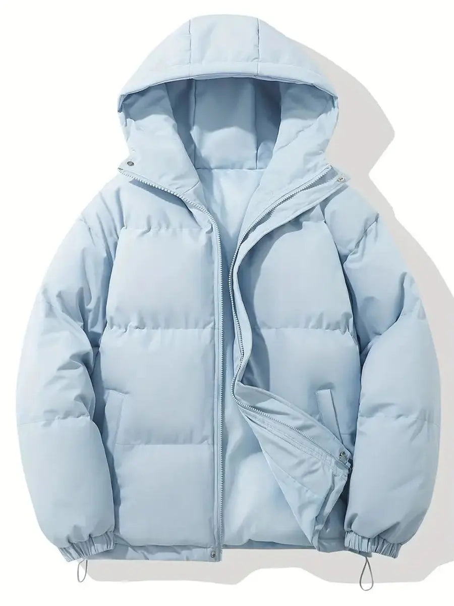 Doudoune Femme à Capuche Zippée – Rembourrage Matelassé Poignets Élastiqués | Chaleur Hivernale