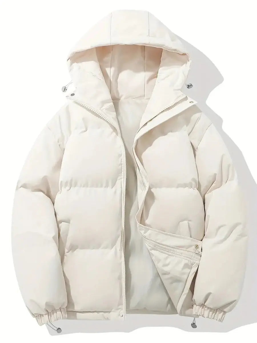 Doudoune Femme à Capuche Zippée – Rembourrage Matelassé Poignets Élastiqués | Chaleur Hivernale