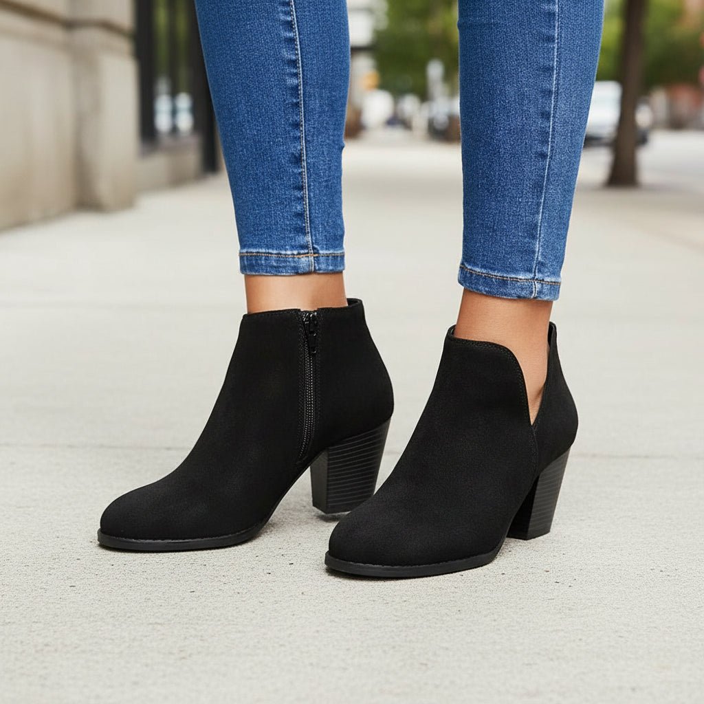 Bottines Femme Talon Bloc – Silhouette Cheville Épurée | Élévation Confortable & Chic