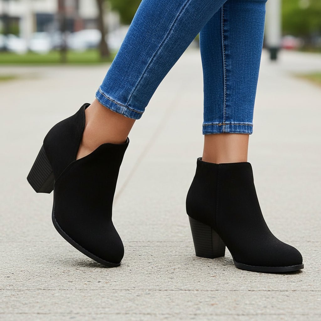 Bottines Femme Talon Bloc – Silhouette Cheville Épurée | Élévation Confortable & Chic